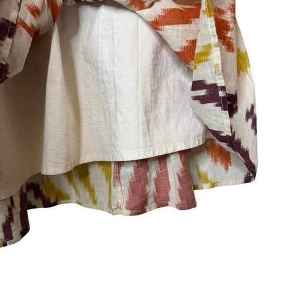 Point Sur J. Crew Cotton Voile Tiered Midi Dress Pom Pom Flutter Sleeve, size 4 - Picture 5 of 6